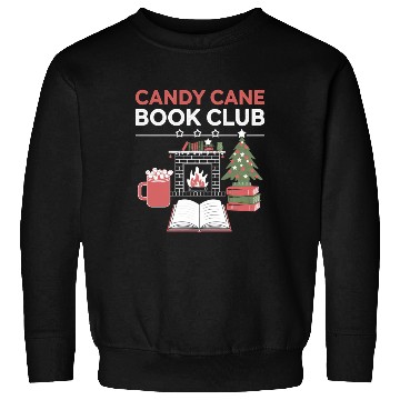 Discover Bookish Christmas Candy Cane Book Club Bookish Sweatshirts