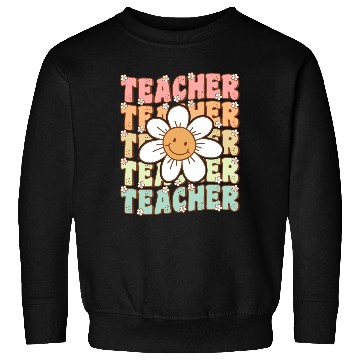 Discover Groovy Teacher Cute Daisy Flower Back to School Sweatshirts