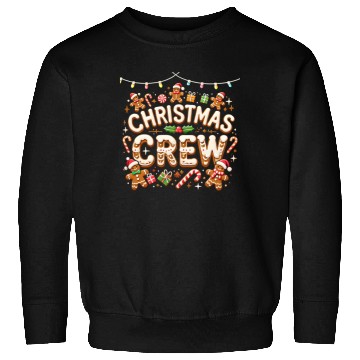 Discover Gingerbread Christmas Crew with Candy and Gifts Sweatshirts