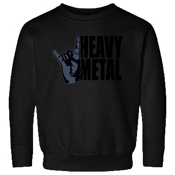 Discover Heavy Metal Fun Hard Rock Music Horns Hand Gesture Sweatshirts