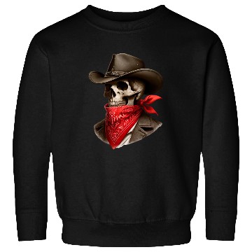 Discover Cowboy Skeleton Skull Bandit Sweatshirts
