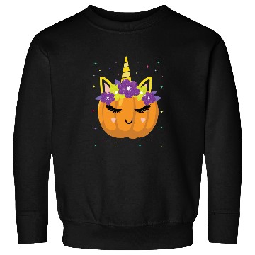 Discover Cute Unicorn Pumpkin Halloween Costume Sweatshirts
