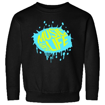 Discover Music is my Life Love Saying Graffiti Spray Drops Sweatshirts