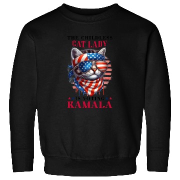 Discover Childless Cat Lady Voting Kamala Harris Sweatshirts