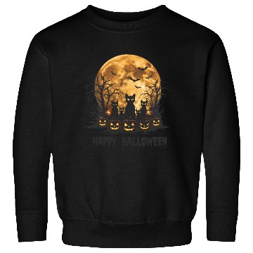 Discover Midnight Cats: Spooky Halloween Night Sweatshirts