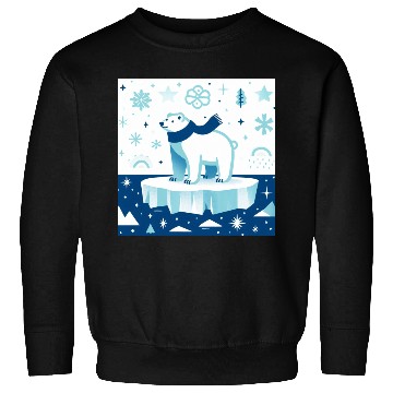 Discover Polar Bear in Winter Wonderland Sweatshirts