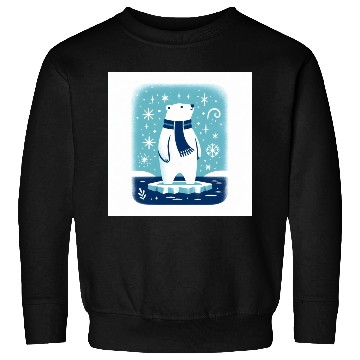 Discover Polar Bear on Ice Floe Sweatshirts