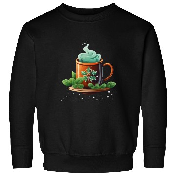 Discover hot tea with mint for winter vibes Sweatshirts