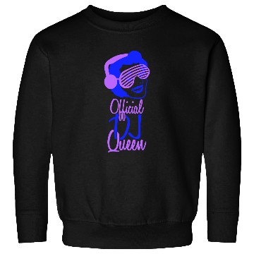 Discover Official DJ Queen Party Retro Vintage Head Face Sweatshirts
