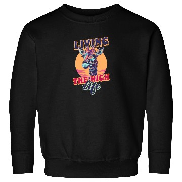 Discover Giraffe Living The High Life Sweatshirts