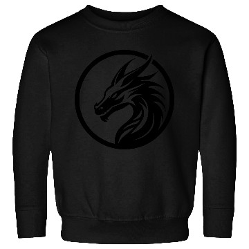 Discover Dragon head symbol or logo in a circle Sweatshirts