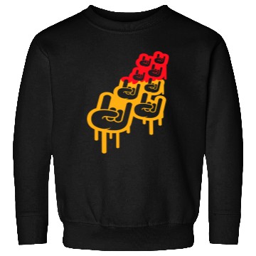 Discover Heavy metal graffiti drop horn finger hand gesture Sweatshirts