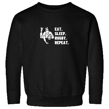 Discover Eat Sleep Rugby Repeat Funny Rugby Player Sweatshirts