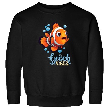 Discover Cream Blue Green Modern Skeleton Beach Sweatshirts