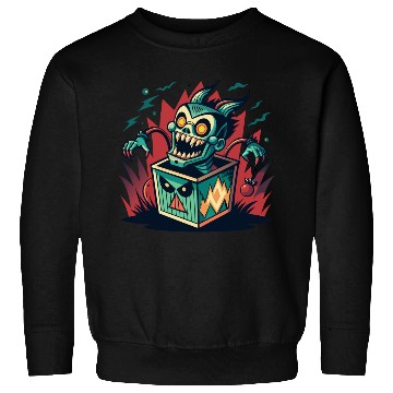 Discover Monster Jack-in-the-Box - Retro Horror Fun Sweatshirts