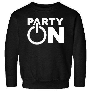 Discover Party On Play Icon Switch Techno DJ Music Symbol Sweatshirts