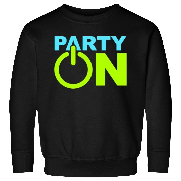 Discover Party On Play Icon Switch Techno DJ Music Symbol Sweatshirts