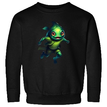 Discover Green Monster Fish Floating in the Deep Sea Sweatshirts