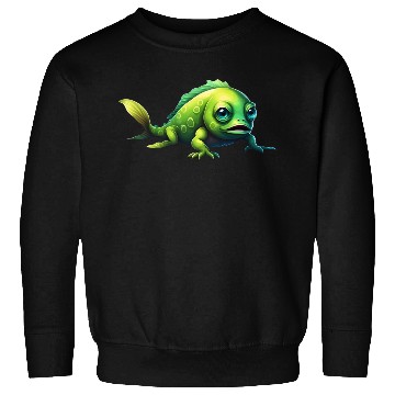 Discover Monster Fish Green Color Crawling on the Seabed Sweatshirts