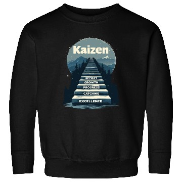 Discover Kaizen Effort Growth Progress Sweatshirts