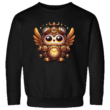 Discover funny cute owl steampunk monster Sweatshirts