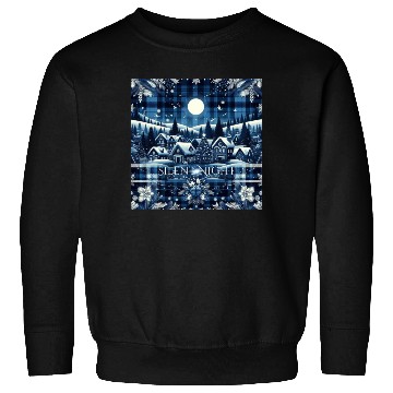 Discover flannel silent night blue and white christmas Sweatshirts