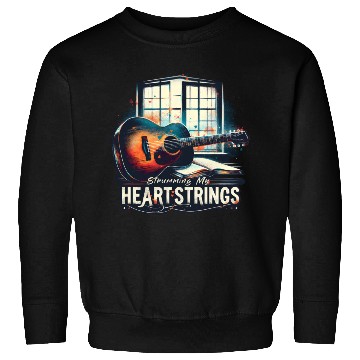Discover Strumming My Heartstrings Guitar Music Lover Songs Sweatshirts