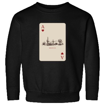 Discover Desert Playing Card Vintage Western Landscape Sweatshirts