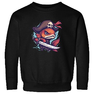 Discover Captain Goldfish the Fish Pirate Sweatshirts