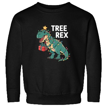 Discover Dinosaur Christmas Tree Rex Pajamas Xmas Lights Sweatshirts