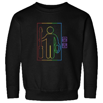 Discover Elevator LGBT Rainbow Repair Inspector Elevator Sweatshirts