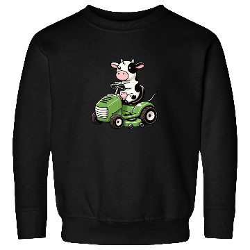 Discover Funny cow as lawn mower farmer grass Sweatshirts