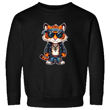 Discover Rock style cute tiger Sweatshirts