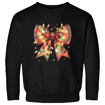 Discover Christmas Light Coquette Bow Sweatshirts