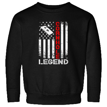 Discover Cornhole Legend US American Flag Sweatshirts
