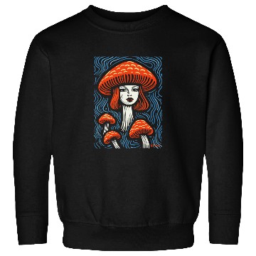 Discover Mushroom Head Lady Sweatshirts