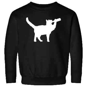 Discover Cat Drinking Funny Beer Bottle Alcohol Fun Party Sweatshirts