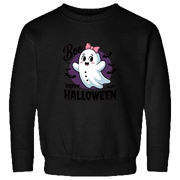 Discover Spooky Cute: Ghost with Bow Sweatshirts
