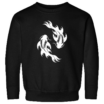 Discover Koi Carp Yoga Circle Style Yin And Yang Sweatshirts
