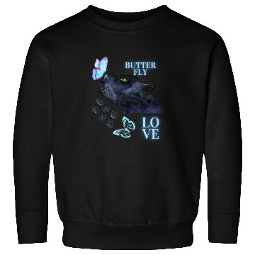 Discover black panther lover butterfly Sweatshirts