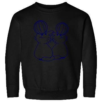 Discover 2 cats playing ball beach stand fun circus friends Sweatshirts