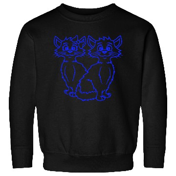 Discover Two Cats 2 Romantic Love Valentine's Day Couple Sweatshirts