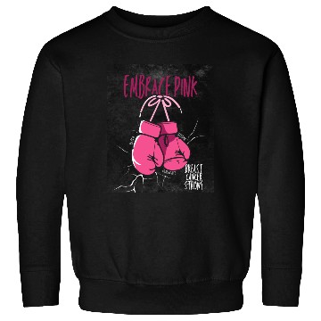 Discover Embrace Pink Black Bold Eradicate Breast Cancer Sweatshirts