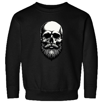 Discover Bearded Skull Art - Dark Gothic Illustration Sweatshirts