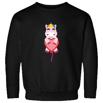 Discover Unicorn with a Heart Balloon Sweatshirts