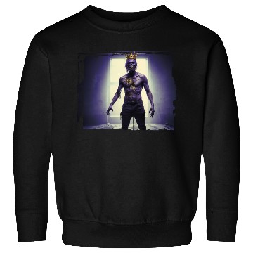 Discover Portrait full body zombie with gold crown Sweatshirts