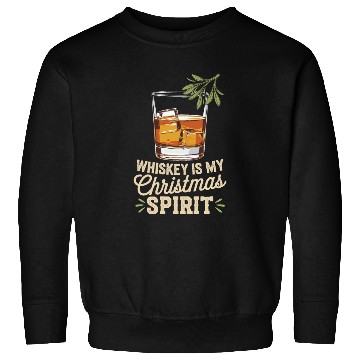 Discover Whiskey Is My Christmas Spirit Cheer Sweatshirts
