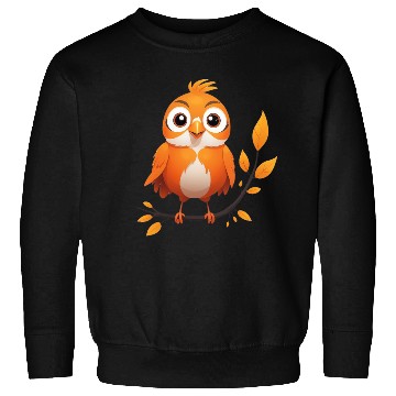 Discover Orange Little Bird - Elegant Bird Design on Branch Sweatshirts