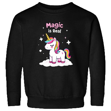Discover Magic Is Real: Unicorn Fantasy Dreamscape for Sweatshirts