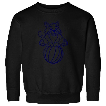 Discover Circus Cat Balancing On Beach Ball Game Fun Play Sweatshirts